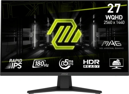 Монитор MSI 27" Mag MAG 274QF черный IPS LED 16:9 HDMI полуматовая 250cd 178гр/178гр 2560x1440 180Hz FreeSync Premium DP Quad 2K (1440p) 4.7кг