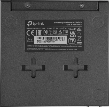 Коммутатор TP-Link TL-SG1005LP (L2) 5x1Гбит/с 4PoE+ 40W неуправляемый