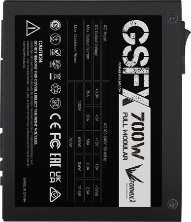 Блок питания Formula SFX 700W GSFX-700 80+ gold (20+4pin) APFC 80mm fan 6xSATA Cab Manag RTL