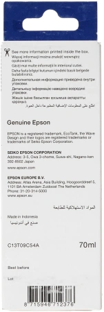 Чернила Epson 108 C13T09C54A светло-голубой 70мл для Epson L8050/L18050