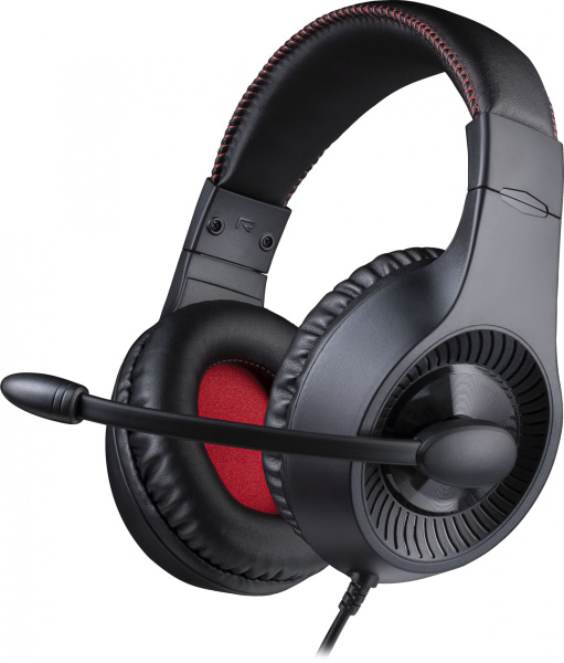 Наушники с микрофоном Redragon Pelias черный/красный 1.8м накладные оголовье (71187)
