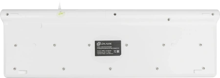 Клавиатура Оклик 490ML белый USB slim Multimedia LED