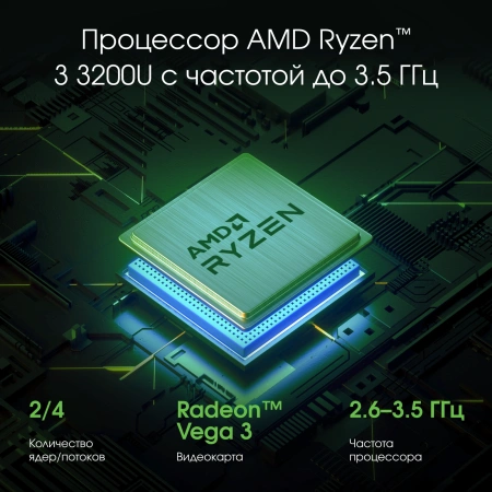 Ноутбук Digma Pro Parvus M Ryzen 3 3200U 8Gb SSD256Gb AMD Radeon Vega 3 15.6" IPS FHD (1920x1080) Windows 11 Pro dk.grey WiFi BT Cam 4500mAh (DN15R3-8CXW03)