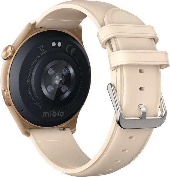 Смарт-часы Mibro Lite3 44.8мм 1.3" AMOLED корп.золотистый рем.бежевый разм.брасл.:246мм (XPAW020RG)
