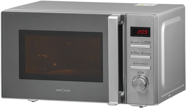 Микроволновая Печь Krona Quantum 44 MR/IX 20л. 800Вт серебристый/нержавеющая сталь