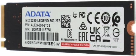 Накопитель SSD A-Data PCIe 4.0 x4 2TB ALEG-850-2TCS Legend 850 M.2 2280