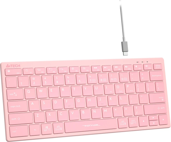 Клавиатура A4Tech FBX51C розовый USB беспроводная BT/Radio slim Multimedia (FBX51C PINK)