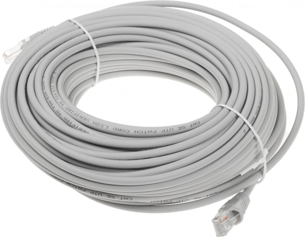 Патч-корд Buro UTP-5E-30M-G-LSZH 1Гбит/с UTP 4 пары cat.5E 30м серый RJ-45 (m)-RJ-45 (m)