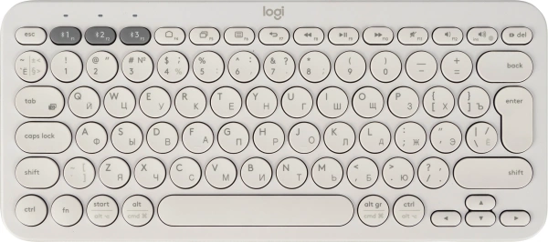 Клавиатура Logitech K380 белый беспроводная BT (920-009589)