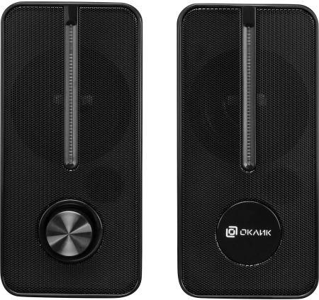 Колонки Оклик OK-120U 2.0 черный 6Вт