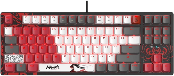 Клавиатура A4Tech S87 Naraka механическая черный/красный USB for gamer LED кабель 1.8м