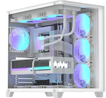 Корпус Formula Crystal U2 белый без БП ATX 10x120mm 1xUSB2.0 1xUSB3.0 audio bott PSU