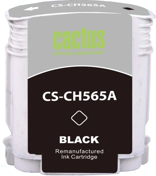 Картридж струйный Cactus CS-CH565A №82 черный (72мл) для HP DJ 510 с чипом