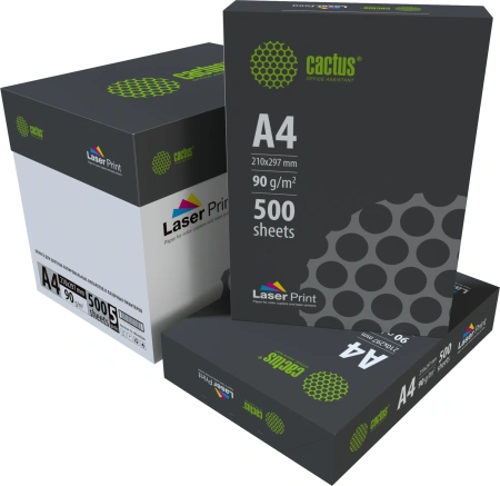 Бумага Cactus CS-LPA490500 A4 марка A/90г/м2/500л./белый CIE170% для лазерной печати
