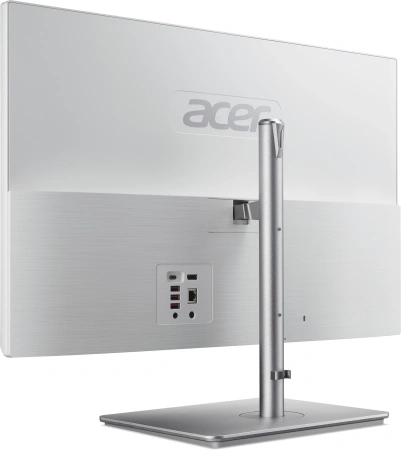 Моноблок Acer Aspire C27-195ES 27" Full HD Core Ultra 7 155U (1.7) 16Gb SSD512Gb Graphics CR Eshell GbitEth WiFi BT 65W клавиатура мышь Cam серебристый 1920x1080