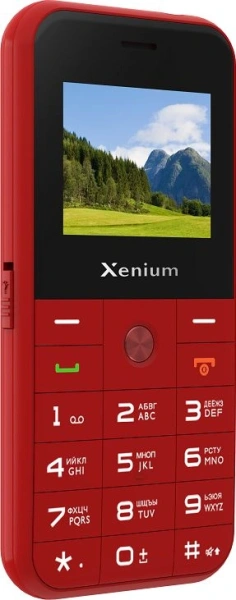 Мобильный телефон Xenium X718 красный моноблок 2Sim 1.77" 128x160 Spreadtrum ThreadX RTOS 0.3Mpix GSM900/1800 MP3 FM microSD max32Gb