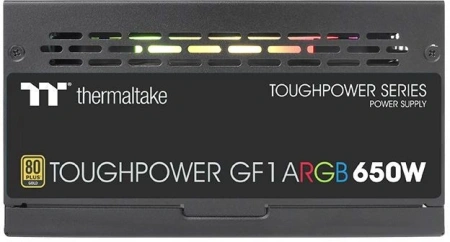 Блок питания Thermaltake ATX 650W Toughpower GF1 ARGB 80+ gold (20+4pin) APFC 140mm fan color LED 9xSATA Cab Manag RTL