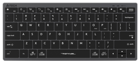 Клавиатура A4Tech FX51 серый USB slim Multimedia (FX51 GREY) кабель 1.5м