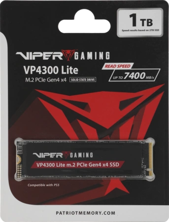 Накопитель SSD Patriot PCIe 4.0 x4 1TB VP4300L1TBM28H Viper VP4300 Lite M.2 2280