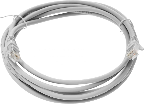 Патч-корд Lanmaster LAN-PC45/U5E-3.0-GY UTP RJ-45 вил.-вилка RJ-45 кат.5E 3м серый LSZH (уп.:1шт)