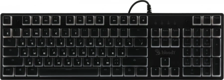 Клавиатура A4Tech S510NP механическая черный USB for gamer LED (S510NP (PUDDING BLACK)) кабель 1.8м