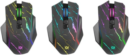 Мышь Defender Uran GM-503 черный оптическая 3200dpi беспров. USB для ноутбука 7but (52503)