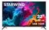 Телевизор LED Starwind 32" SW-LED32BG200 Frameless черный/черный HD 60Hz DVB-T DVB-T2 DVB-C DVB-S DVB-S2 USB