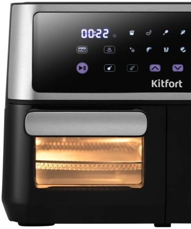 Аэрогриль Kitfort КТ-2256 11л 2850Вт черный/серебристый