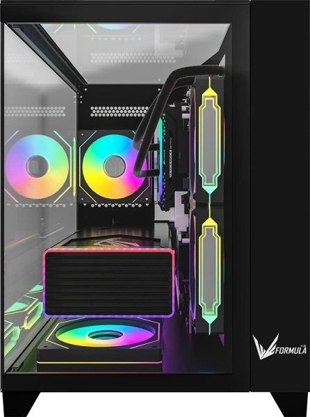 Корпус Formula Crystal Z9ML Floe черный без БП mATX 1xUSB3.0 1xUSB3.1 audio bott PSU