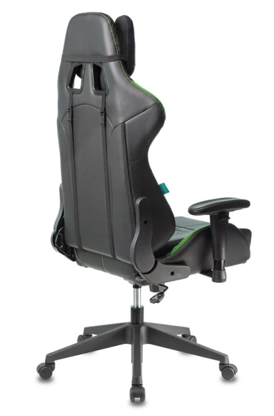 Кресло игровое Zombie VIKING 5 AERO черный/салатовый экокожа с подголов. крестов. пластик