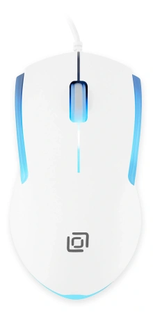 Мышь Оклик 245M белый оптическая 1000dpi USB 3but (471480)