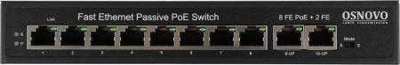 Коммутатор Osnovo SW-21000/A(120W) (L2) 8PoE 120W неуправляемый