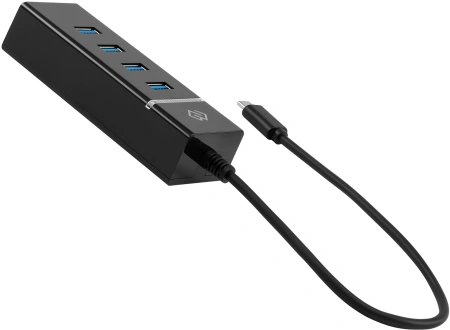 Разветвитель USB-C Digma DHUB-4USB-C-3.0 4порт. черный