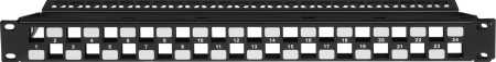 Патч-панель наборная Hyperline PPBL3-19-24S-RM 19" 1U 24xRJ45