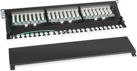 Патч-панель Cabeus PL-24-CAT.6-SH-DUAL 19" 1U 24xRJ45 кат.6 FTP