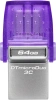 Флеш Диск Kingston 64Gb DataTraveler microDuo 3C DTDUO3CG3/64GB USB3.0 фиолетовый