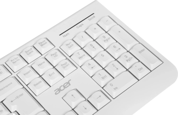 Клавиатура + мышь Acer OCC401 клав:белый мышь:белый USB беспроводная Multimedia (ZL.ACCCC.017)