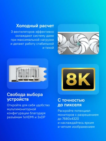Видеокарта Gigabyte PCI-E 5.0 GV-N507TAERO OC-16GD 1.0 NVIDIA GeForce RTX 5070TI 16Gb 256bit GDDR7 2588/28000 HDMIx1 DPx3 HDCP Ret