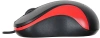 Мышь Оклик 115S черный/красный оптическая 1200dpi USB для ноутбука 3but (711637)