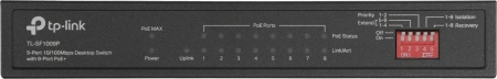 Коммутатор TP-Link TL-SF1009P 9x100Мбит/с 8PoE+ 65W неуправляемый