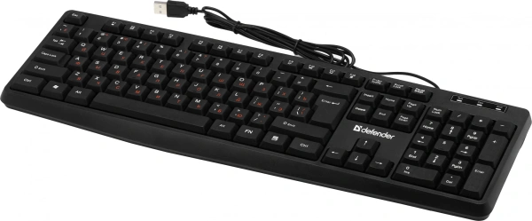 Клавиатура Defender HB-164 черный USB (45164) кабель 1.8м