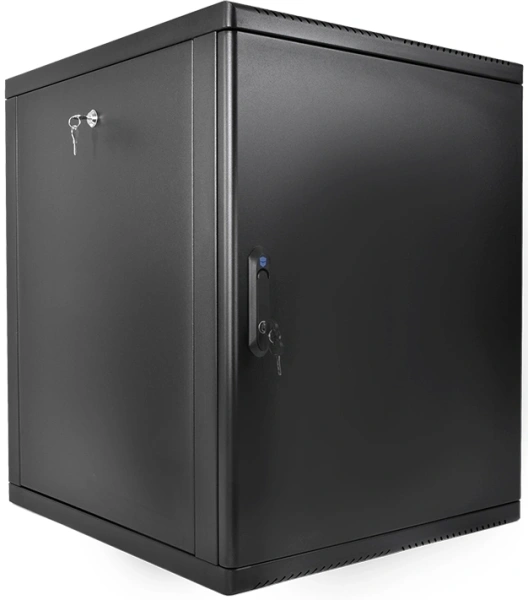 Шкаф коммутационный ЦМО (ШРН-М-15.650.1-9005) настенный 15U 600x650мм пер.дв.металл направл.под закл.гайки 120кг черный 581мм 27.36кг 180град. 745мм IP20 сталь