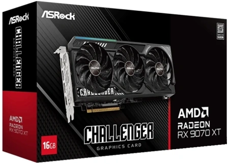 Видеокарта Asrock PCI-E 5.0 RX9070XT SLD 16G AMD Radeon RX 9070XT 16Gb 256bit GDDR6 2400/20000 HDMIx1 DPx3 HDCP Ret
