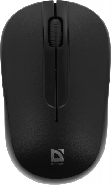 Мышь Defender Hit MM-495 черный оптическая 1600dpi беспров. USB для ноутбука 2but (52495)