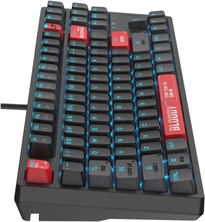 Клавиатура A4Tech Bloody AT87 черный/красный USB for gamer LED (AT87) кабель 1.8м