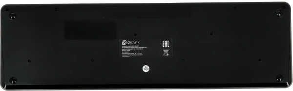 Клавиатура + мышь Оклик 300M клав:серый мышь:серый/черный USB беспроводная slim (1488402)
