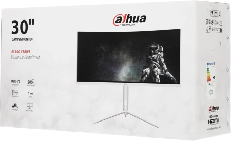 Монитор Dahua 30" DHI-LM30-E330CW белый VA LED 21:9 HDMI матовая HAS Piv 3000:1 250cd 178гр/178гр 2560x1080 200Hz DP FHD 6.5кг