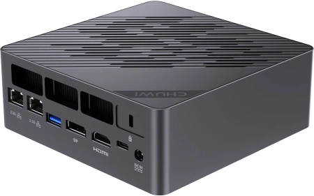 ПК Мини Chuwi AuBox Ryzen AI 9 365 (2) 32Gb SSD1Tb Radeon 880M Windows 11 Pro 2x2.5GbitEth WiFi BT 120W серебристый/черный