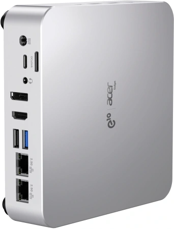 Неттоп Acer Gadget E10 ETBox1 i5 13500H (2.6) 16Gb SSD512Gb UHDG Windows 11 Pro 2x2.5GbitEth WiFi BT 120W серебристый/черный