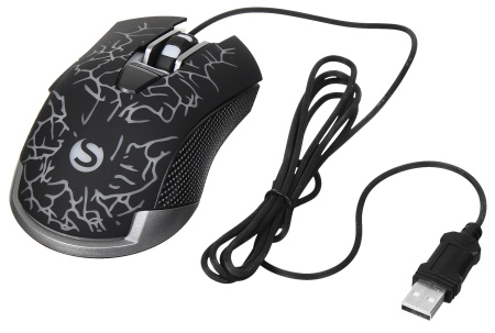 Мышь SunWind SW-M705G черный оптическая 3600dpi USB для ноутбука 6but (1422391)